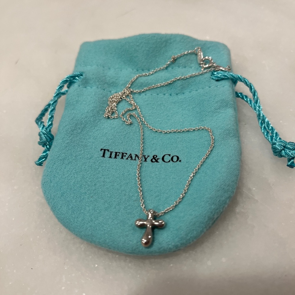 Tiffany & Co. Sterling Silver Elsa Peretti Cross Necklace